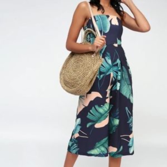 Lulu's Rainforest Strapless Jumpsuit - Like New (XS) - Picture 4 of 9